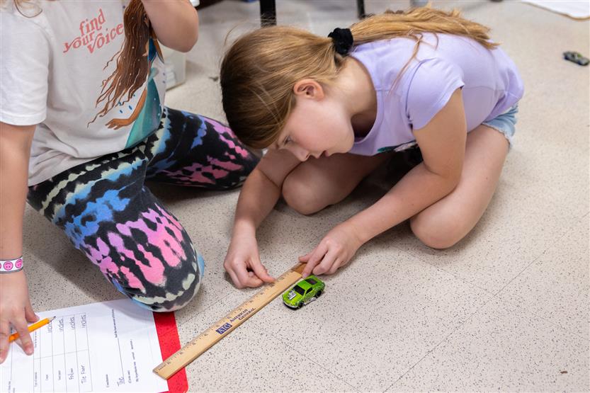 Students learn about friction